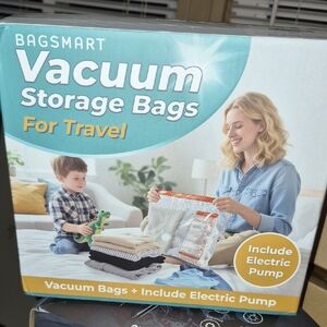 Vacuum Storage Bags for Travel - Blue/Turquoise
